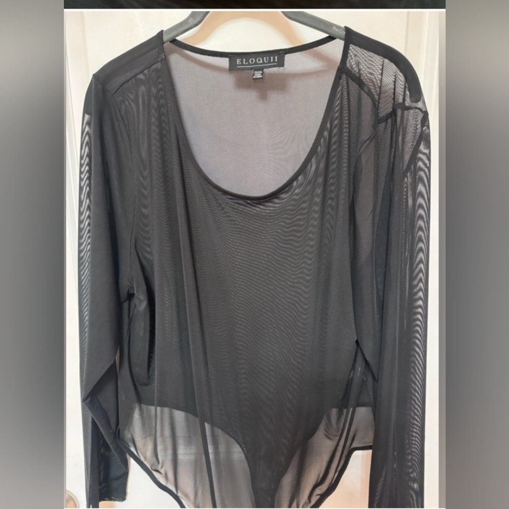 ELOQUII Sheer Mesh Bodysuit Size 22/24